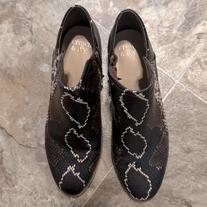 Crown & Ivy Snake Skin Booties